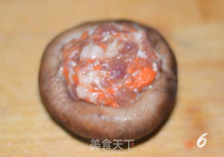 微波炉香菇酿肉的做法步骤：6