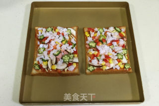 南极磷虾吐司披萨的做法步骤：8