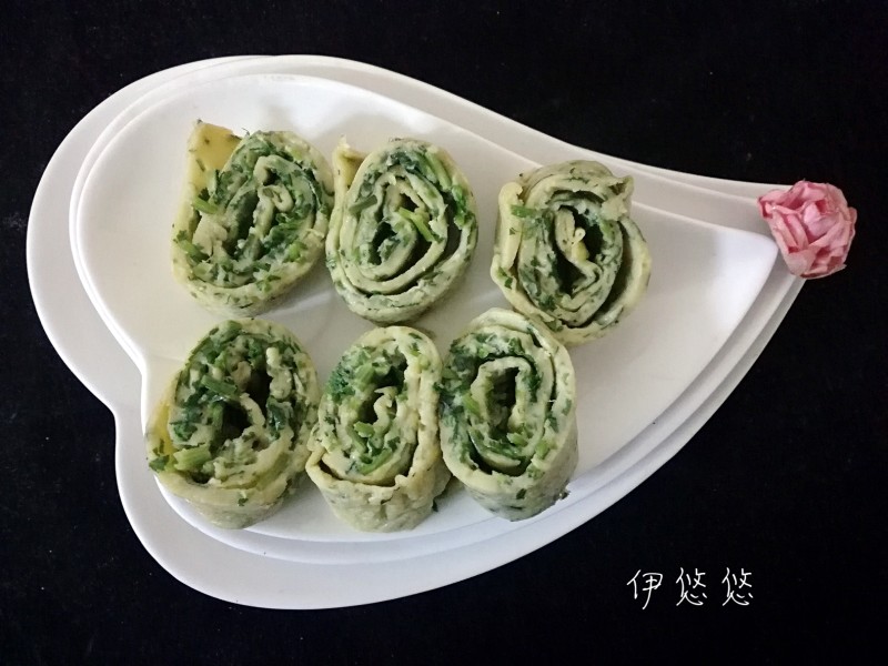 电饼铛——香菜饼卷的做法步骤：9