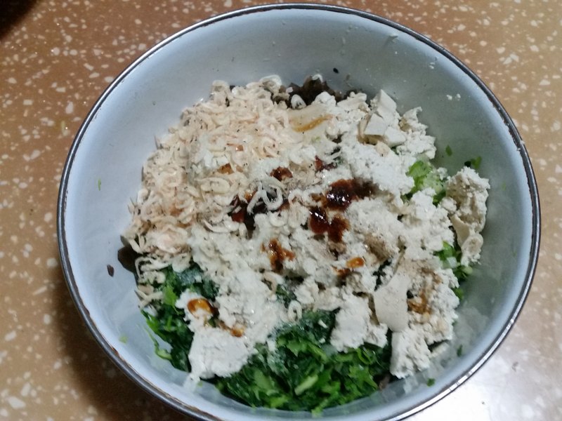 青菜豆腐馅饼的做法步骤：5