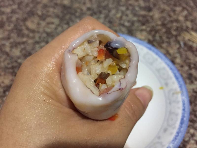 “御寒美食”鱿鱼包饭的做法步骤：6