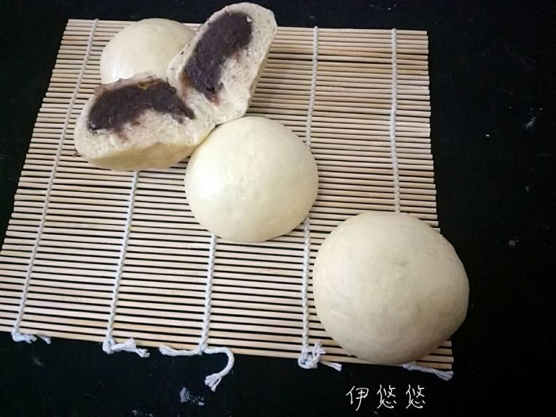 御寒美食一一玉米面桂花豆沙包的做法步骤：12