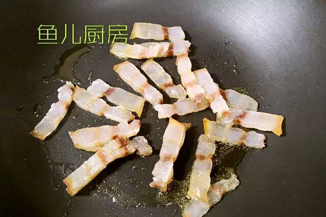 冬笋炒腊肉──“鱼儿厨房”私房菜的做法步骤：6