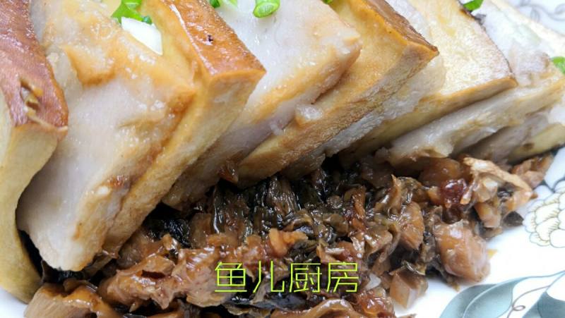 全素梅菜扣肉──“鱼儿厨房”私房菜的做法步骤：14