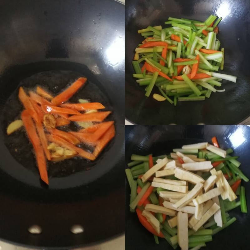 芹菜炒豆腐干的做法步骤：3