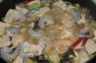 虾仁白菜豆腐海带汤的做法步骤：8