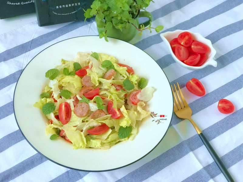 果蔬香肠沙拉，春季不能少的减脂食物！的做法步骤：9