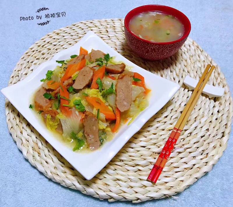 肉参炒白菜的做法步骤：13