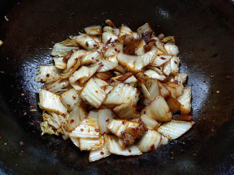 五花肉白菜焖豆腐的做法步骤：8