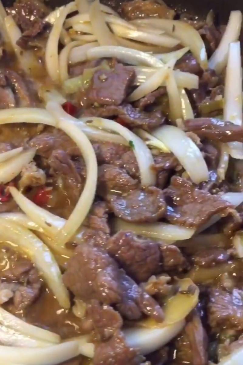 孜然牛肉的做法步骤：9