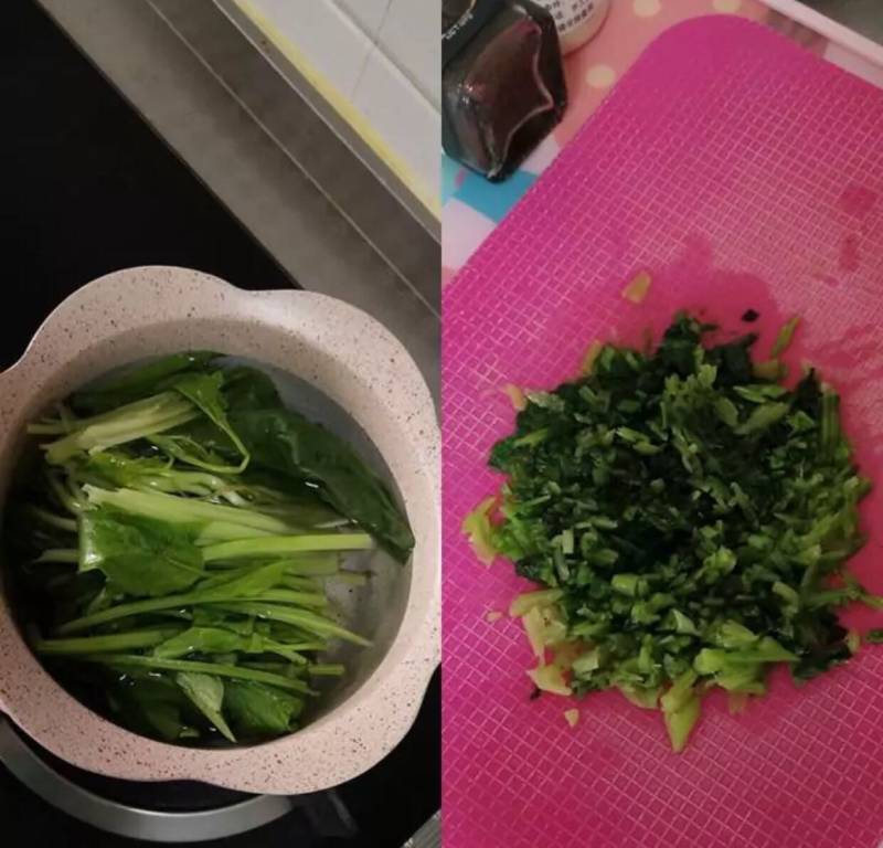 菠菜蒸蛋糕的做法步骤：2