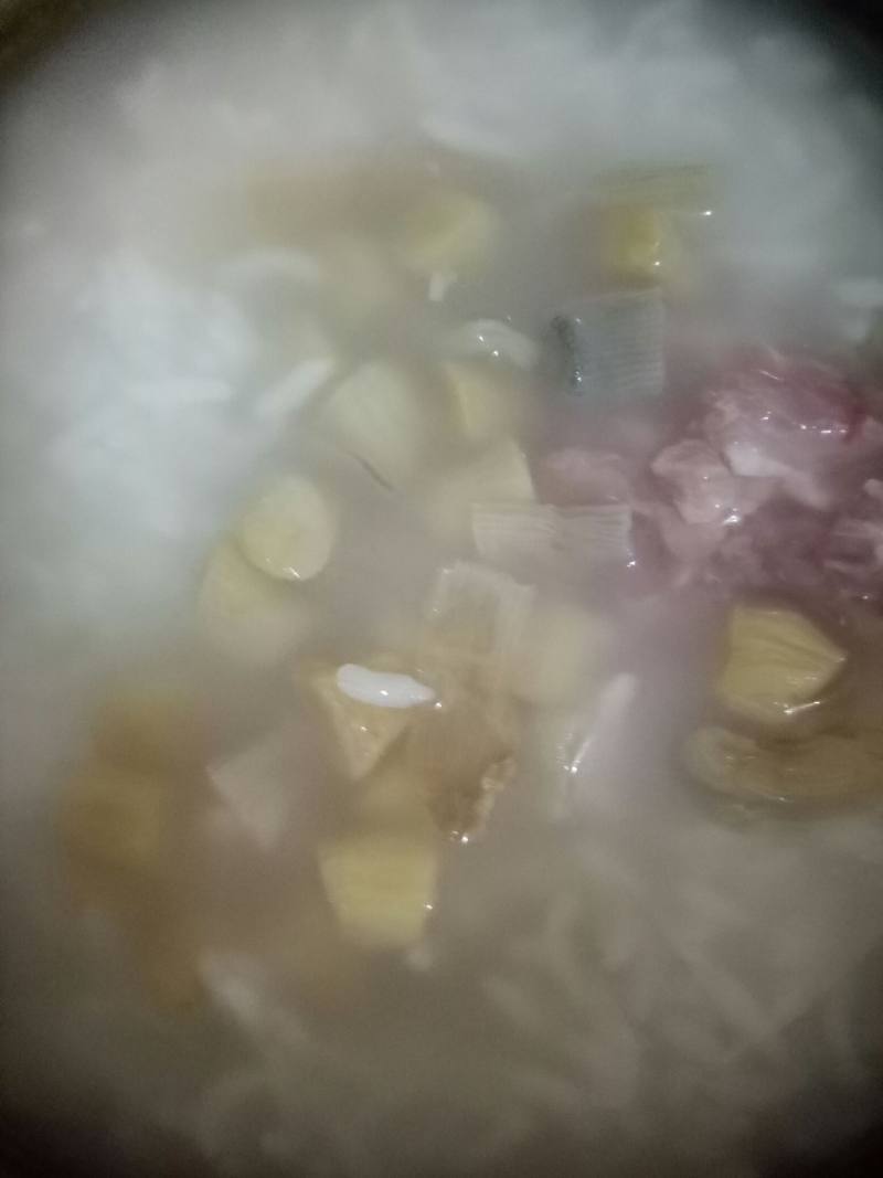 干贝猪肉青菜粥的做法步骤：3