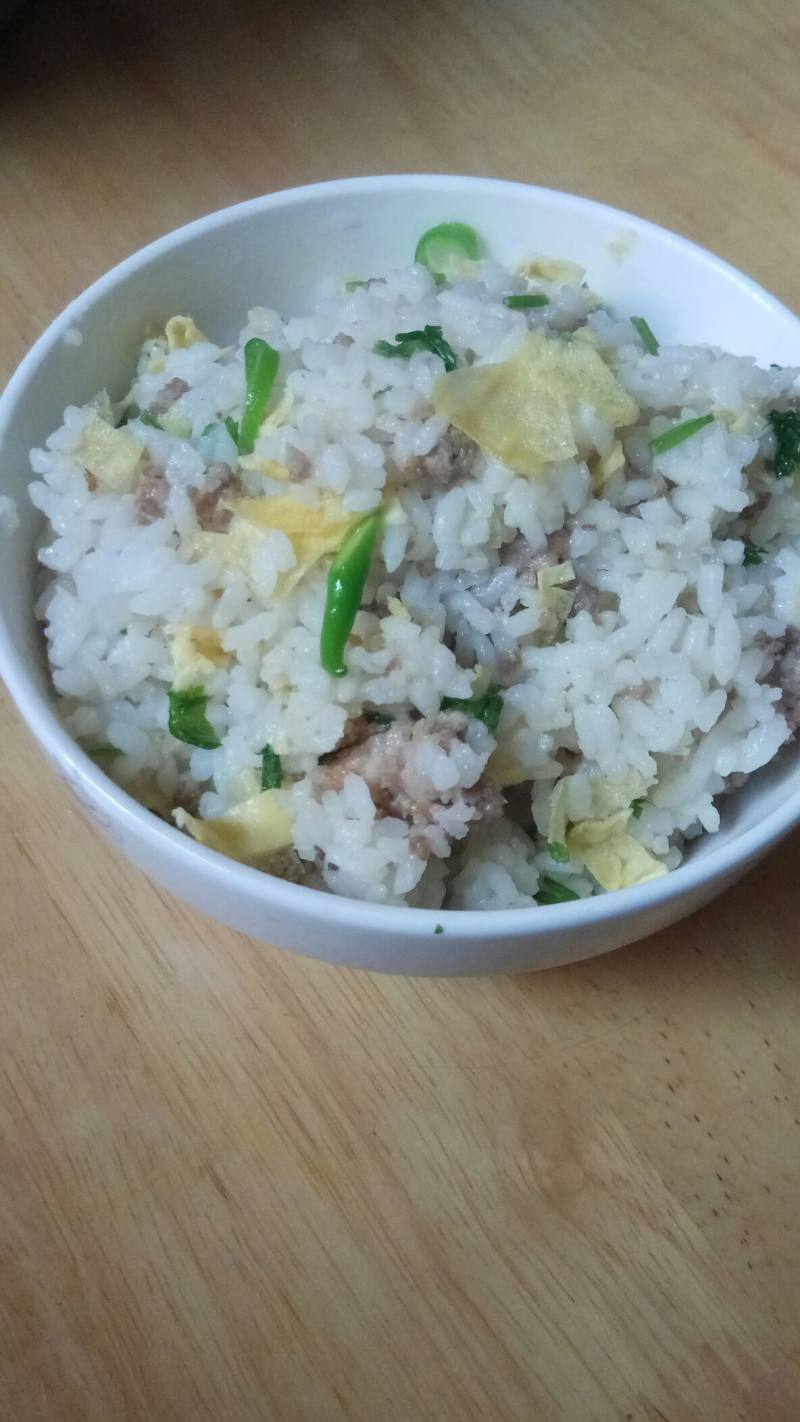 “快手小炒菜”肉丁蛋炒饭的做法步骤：10