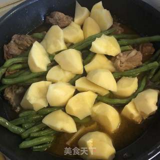 排骨燉豆角土豆的做法步驟:8