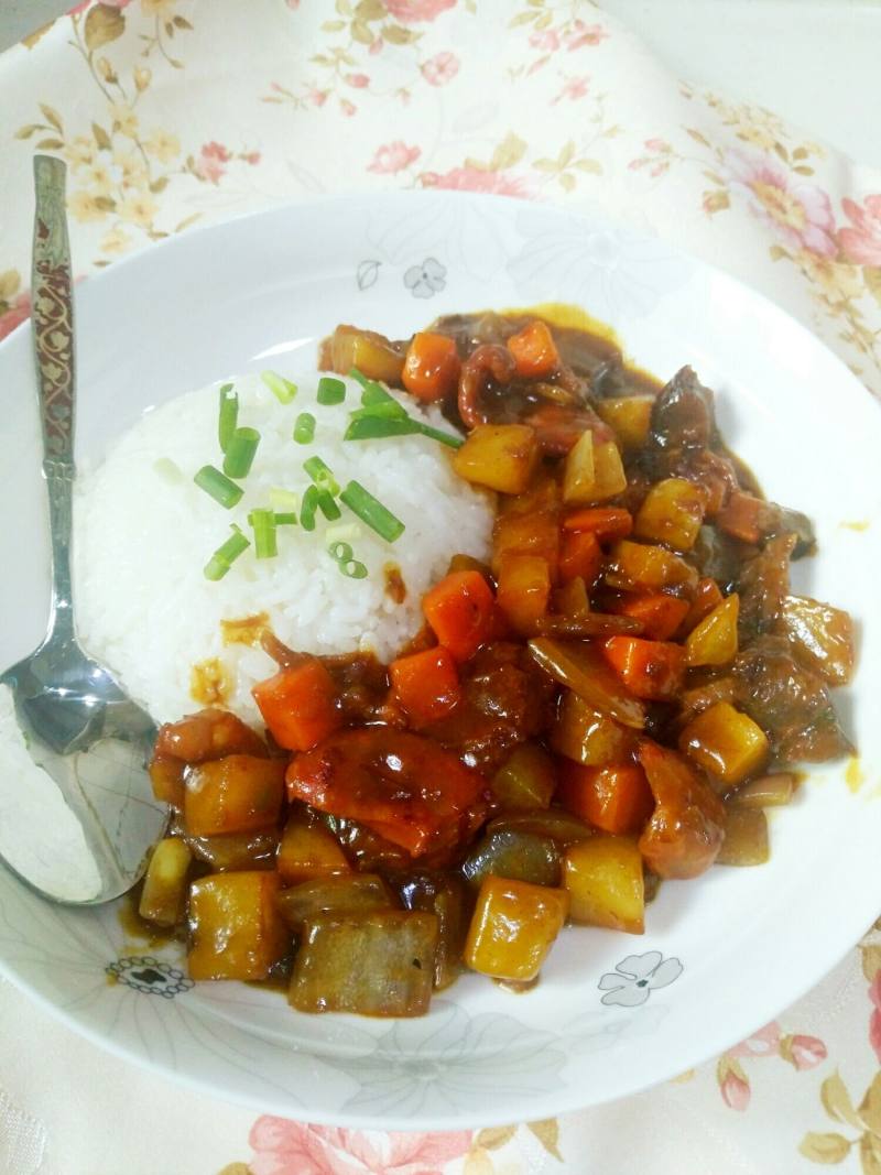 土豆牛肉咖喱饭的做法步骤：7