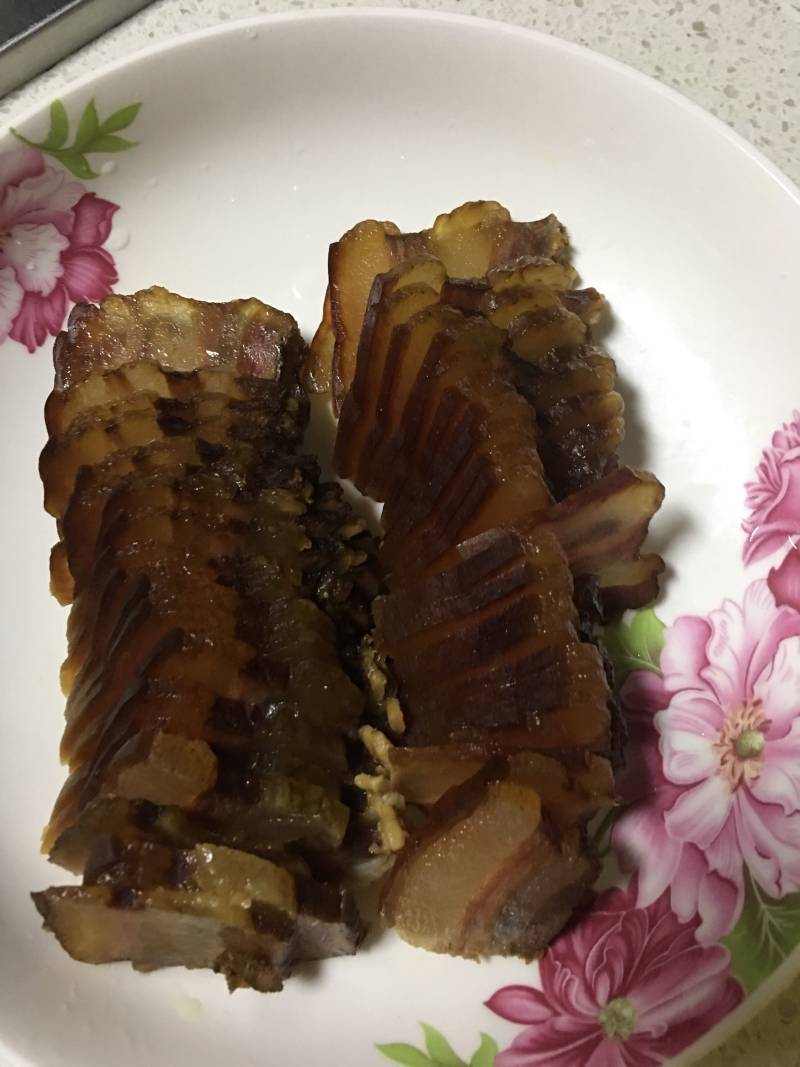 花菜炒腊肉的做法步骤：5