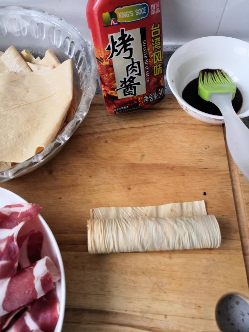 酱香油豆皮肥牛卷的做法步骤：4