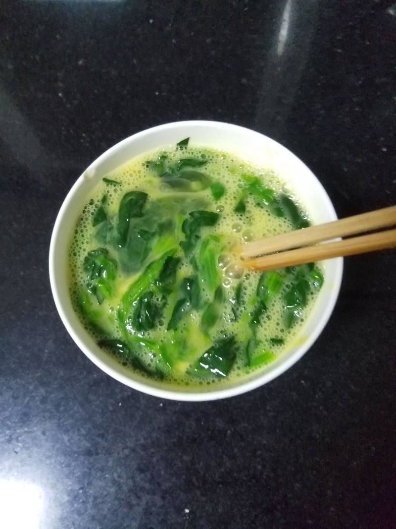 菠菜煎蛋的做法步骤：4