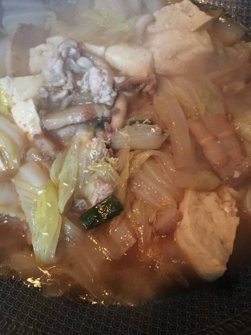 骨髓花肉白菜炖豆腐的做法步骤：15