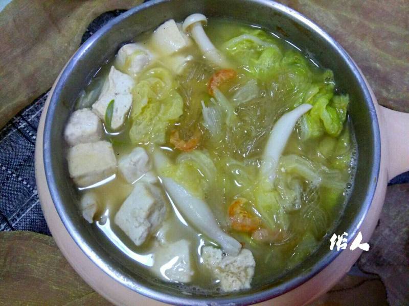 麻酱味白菜豆腐汤的做法步骤：13