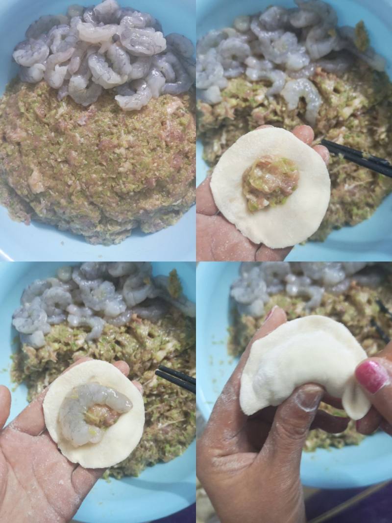 鲜虾芹菜饺子的做法步骤：10