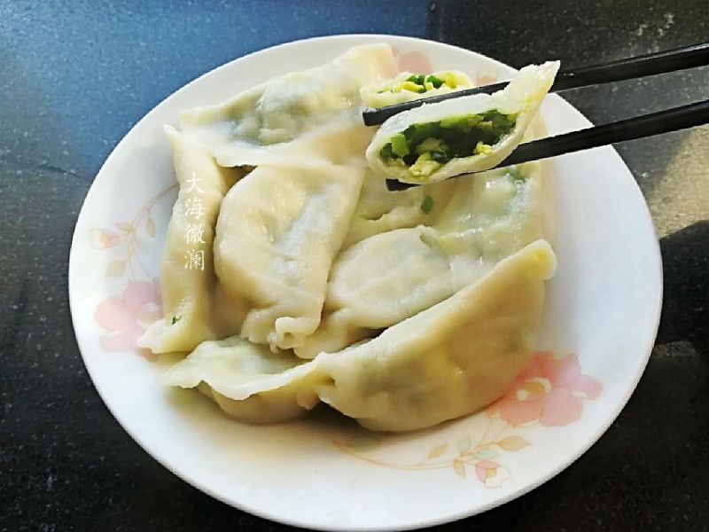 韭菜鸡蛋馅水饺的做法步骤：9