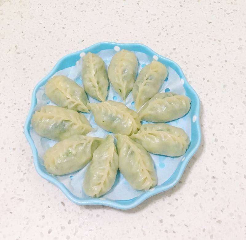 时令蔬菜  苔菜烫面蒸饺的做法步骤：12