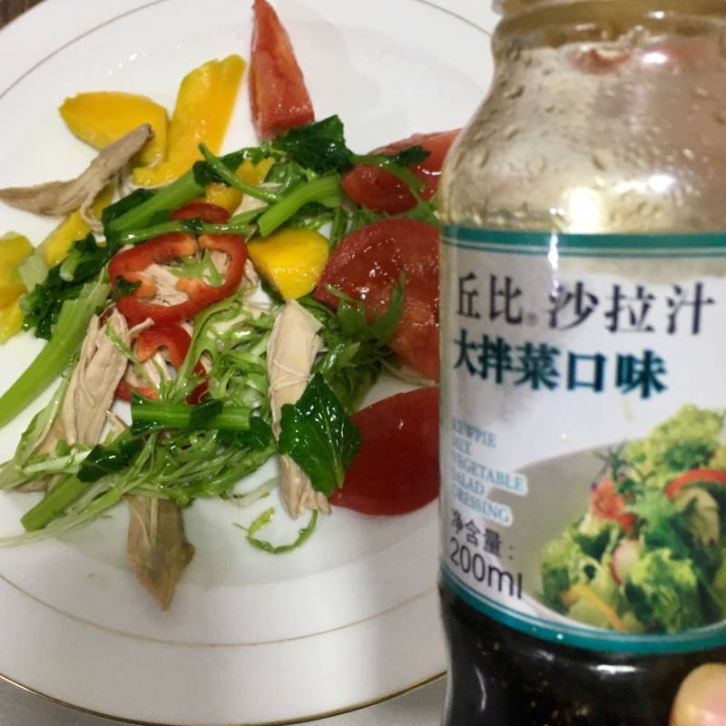 鸡肉芒果时蔬沙拉的做法步骤：10