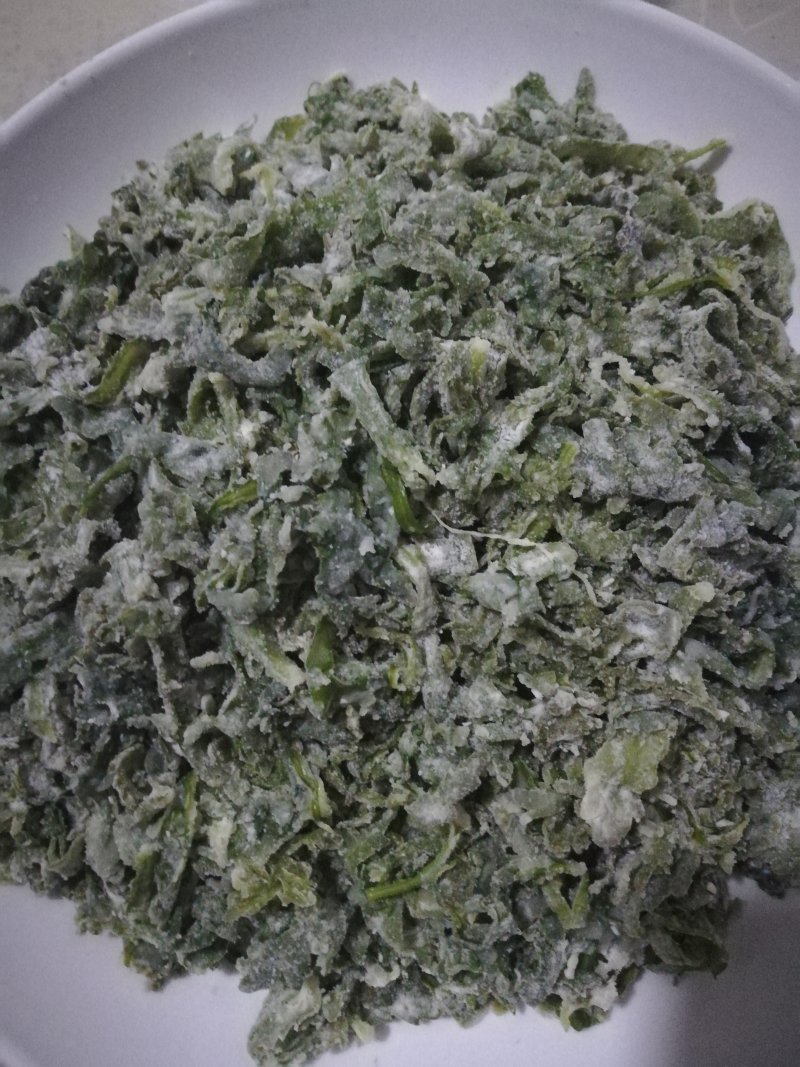 蒸茼蒿麦饭的做法步骤：5