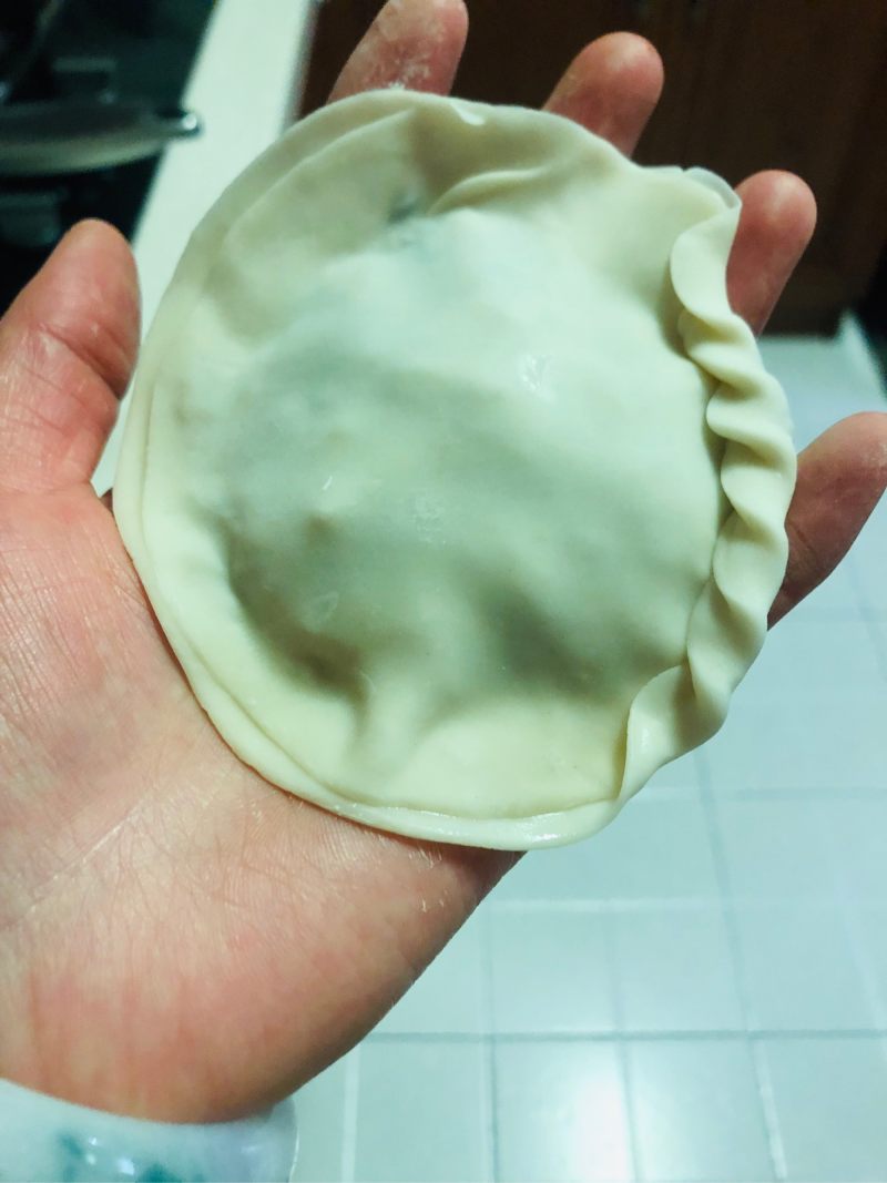 饺子皮馅饼的做法步骤：4