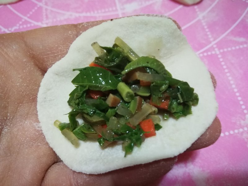 香椿豆干粉条饺的做法步骤：8