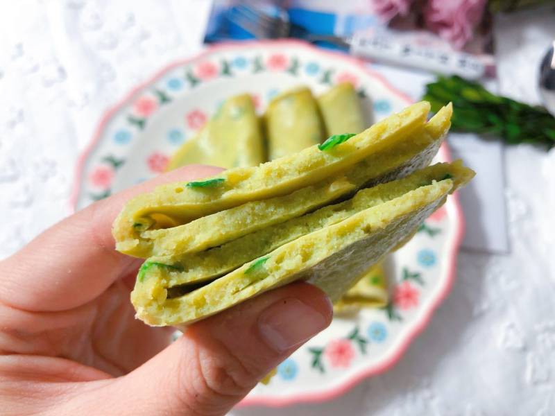 12M+宝宝辅食，小油菜软饼的做法步骤：14