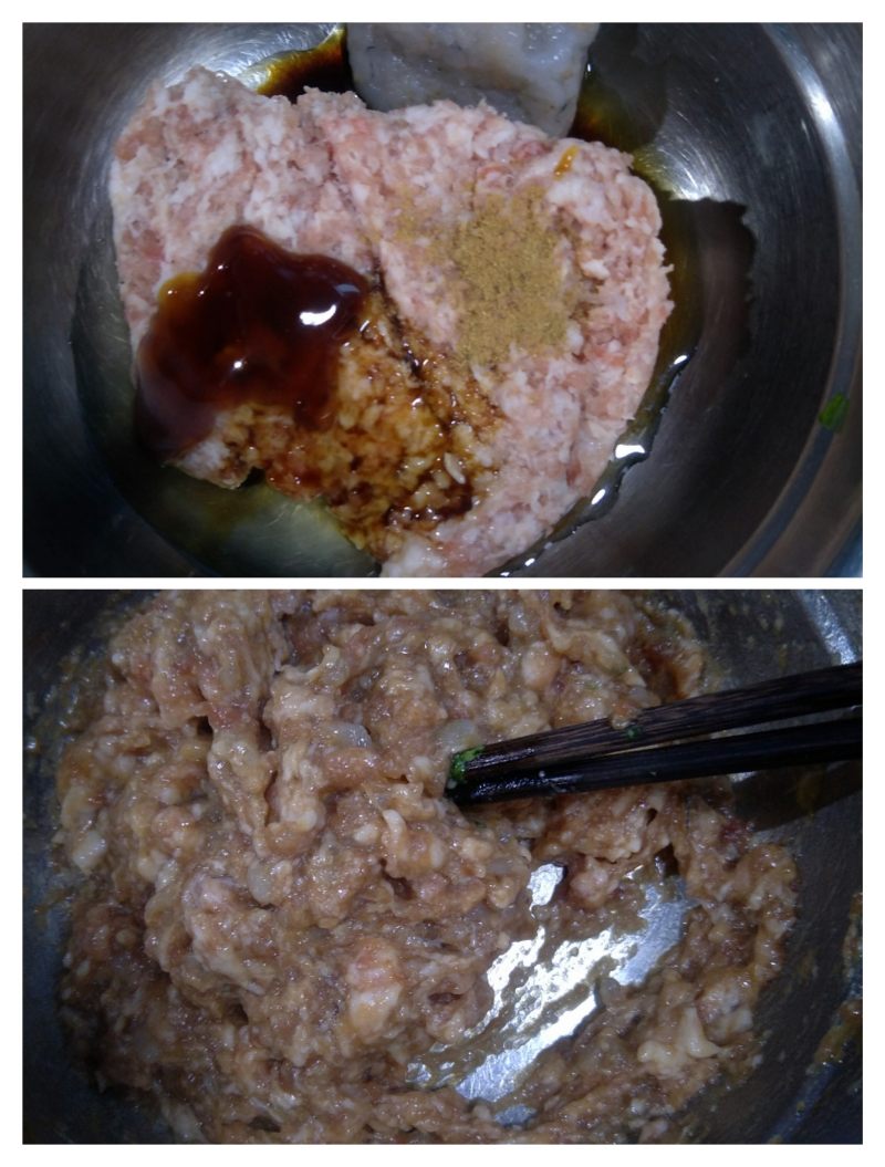 玉米面莴笋叶鲜肉饼的做法步骤：4