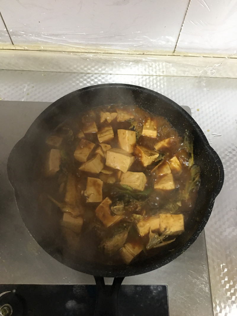 昂刺鱼蚕豆瓣烧豆腐的做法步骤：7