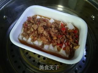 剁椒肉末蒸豆腐的做法步驟:8