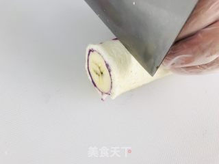 宝宝辅食 儿童食谱&香蕉紫薯卷的做法步骤：13
