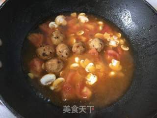 蘑菇番茄藕丸汤的做法步骤：7