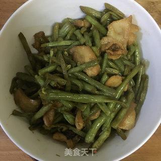 油豆角燉(熬)肉的做法步驟:9