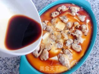#蒸菜#蚬子豆腐蒸蛋羹的做法步骤：10