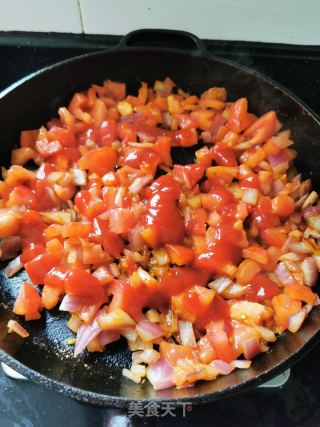 黑椒牛柳烩番茄意粉的做法步骤：15