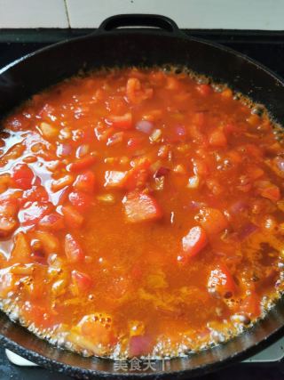 黑椒牛柳烩番茄意粉的做法步骤：16