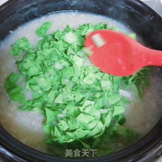 青菜瘦肉粥的做法步骤：10