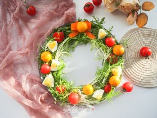 圣诞创意蔬菜花环沙拉🍎低脂低卡健康💯的做法步骤：7