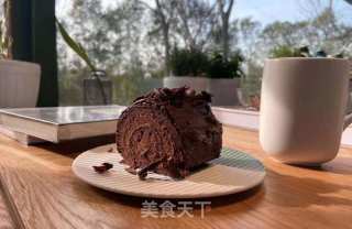 巧克力树桩蛋糕卷的做法步骤：17