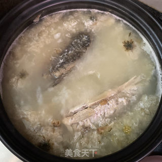 菊花鯽魚湯的做法步驟:7