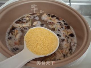 小米滑鸡粥的做法步骤：8