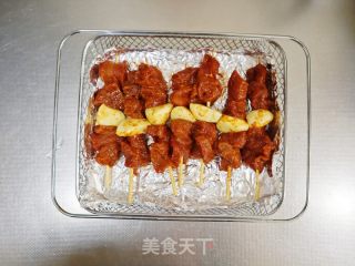 无油韩式酱烤牛肉串（空气炸烤箱版）低脂减重的做法步骤：6