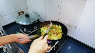 鸡蛋火腿炒饼丝的做法步骤：15