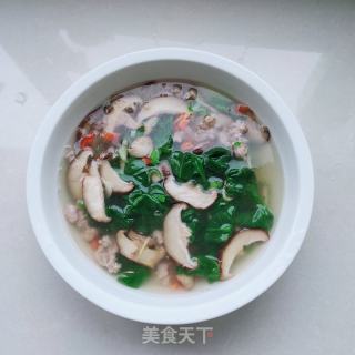 香菇肉末青菜汤的做法步骤：14