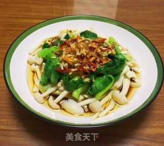 蟹味菇拌油菜的做法步骤：7